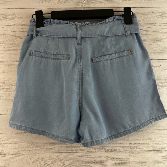 Kancan Light Blue Paperbag High Rise Shorts Size S - Picture 2 of 8